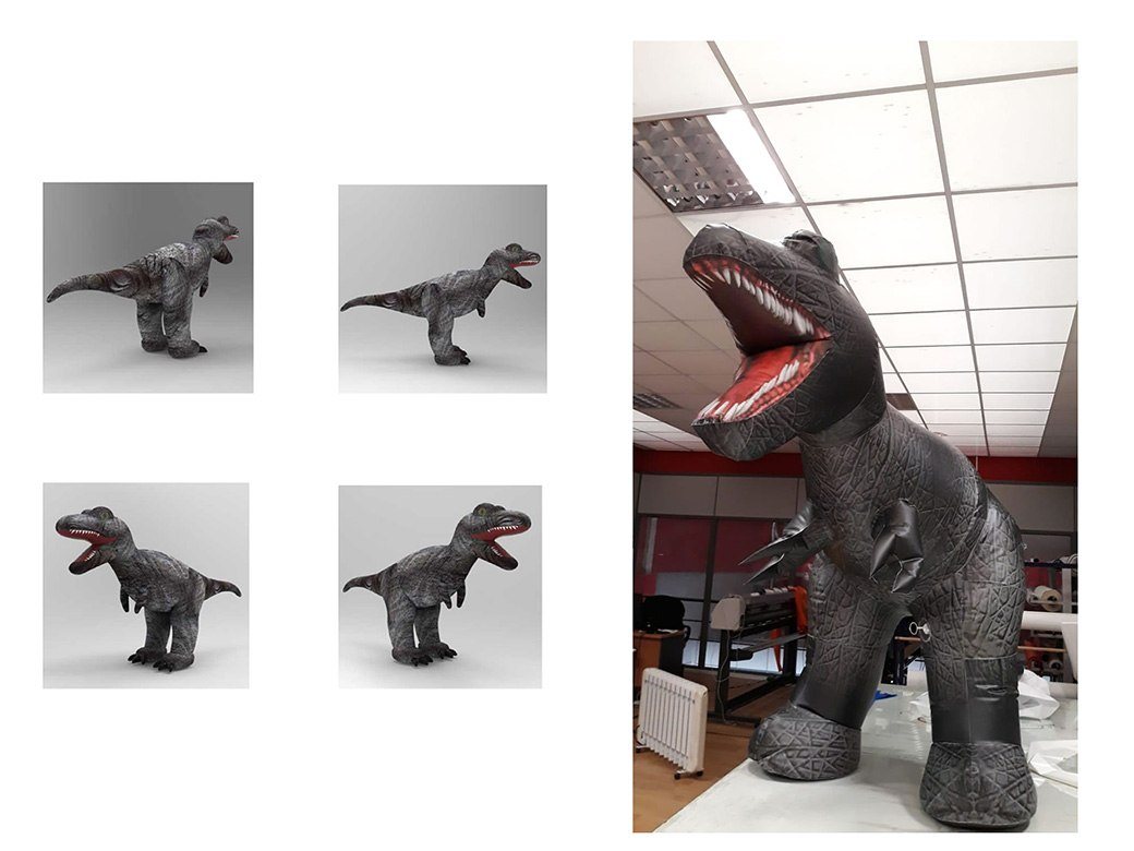 Dinosaure géant gonflable